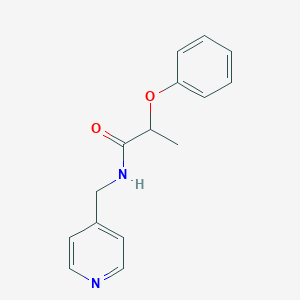 molecular formula C15H16N2O2 B271290 2-phenoxy-N-(pyridin-4-ylmethyl)propanamide 