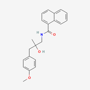 molecular formula C22H23NO3 B2712905 N-(2-hydroxy-3-(4-methoxyphenyl)-2-methylpropyl)-1-naphthamide CAS No. 1396781-58-0