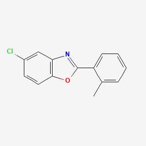 molecular formula C14H10ClNO B2712907 5-Chloro-2-(2-methylphenyl)-1,3-benzoxazole CAS No. 305361-65-3