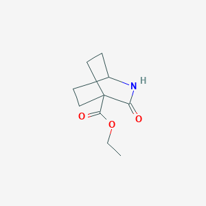 molecular formula C10H15NO3 B2712911 Ethyl 3-oxo-2-azabicyclo[2.2.2]octane-4-carboxylate CAS No. 21933-15-3