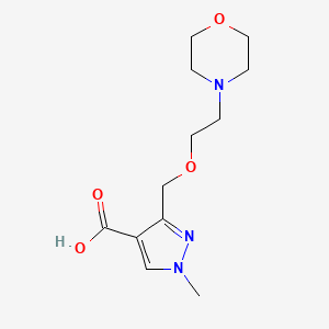 B2712914 1-Methyl-3-(2-morpholin-4-ylethoxymethyl)pyrazole-4-carboxylic acid CAS No. 1975117-81-7