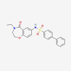 N-(4-ethyl-5-oxo-2,3,4,5-tetrahydrobenzo[f][1,4]oxazepin-7-yl)-[1,1'-biphenyl]-4-sulfonamide
