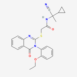 molecular formula C24H24N4O3S B2712928 N-(1-cyano-1-cyclopropylethyl)-2-[3-(2-ethoxyphenyl)-4-oxoquinazolin-2-yl]sulfanylacetamide CAS No. 924399-93-9