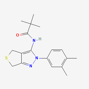 N-(2-(3,4-dimethylphenyl)-4,6-dihydro-2H-thieno[3,4-c]pyrazol-3-yl)pivalamide