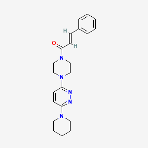 molecular formula C22H27N5O B2712934 (E)-3-phenyl-1-[4-(6-piperidin-1-ylpyridazin-3-yl)piperazin-1-yl]prop-2-en-1-one CAS No. 898434-59-8