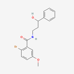 molecular formula C17H18BrNO3 B2712954 2-溴-N-(3-羟基-3-苯基丙基)-5-甲氧基苯甲酰胺 CAS No. 1396887-59-4