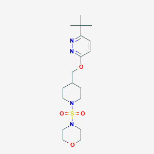 molecular formula C18H30N4O4S B2712970 4-[4-[(6-Tert-butylpyridazin-3-yl)oxymethyl]piperidin-1-yl]sulfonylmorpholine CAS No. 2319637-65-3