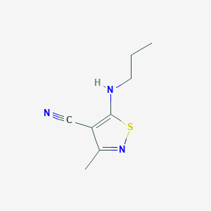 3-Methyl-5-(propylamino)-1,2-thiazole-4-carbonitrile