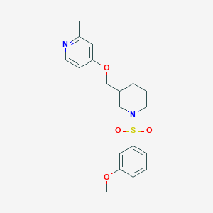 4-[[1-(3-Methoxyphenyl)sulfonylpiperidin-3-yl]methoxy]-2-methylpyridine