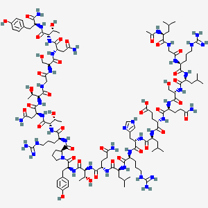 molecular formula C122H196N40O39 B2712999 L-Tyrosinamide,N-acetyl-L-leucylglycyl-L-arginyl-L-leucyl-L-seryl-L-glutaminyl-L-a-glutamyl-L-leucyl-L-histidyl-L-arginyl-L-leucyl-L-glutaminyl-L-threonyl-L-tyrosyl-L-prolyl-L-arginyl-L-threonyl-L-asparaginyl-L-threonylglycyl-L-seryl-L-asparaginyl-L-threonyl- CAS No. 151804-79-4
