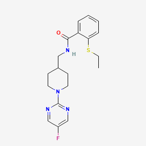 2-(ethylthio)-N-((1-(5-fluoropyrimidin-2-yl)piperidin-4-yl)methyl)benzamide