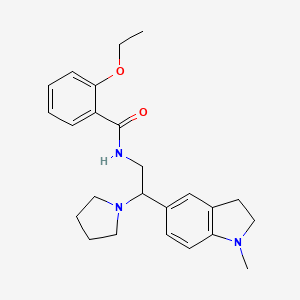 2-ethoxy-N-(2-(1-methylindolin-5-yl)-2-(pyrrolidin-1-yl)ethyl)benzamide