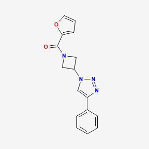 molecular formula C16H14N4O2 B2713008 1-[1-(furan-2-carbonyl)azetidin-3-yl]-4-phenyl-1H-1,2,3-triazole CAS No. 1797757-31-3