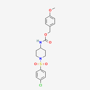 4-methoxybenzyl N-{1-[(4-chlorophenyl)sulfonyl]-4-piperidinyl}carbamate