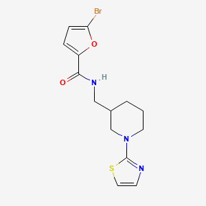 molecular formula C14H16BrN3O2S B2713027 5-溴-N-((1-(噻唑-2-基)哌啶-3-基)甲基)呋喃-2-甲酰胺 CAS No. 1795471-68-9