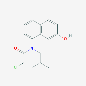 molecular formula C16H18ClNO2 B2713041 2-Chloro-N-(7-hydroxynaphthalen-1-yl)-N-(2-methylpropyl)acetamide CAS No. 1397180-46-9