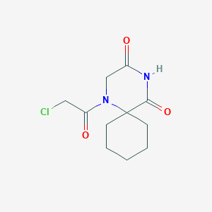 molecular formula C11H15ClN2O3 B2713043 1-(氯乙酰)-1,4-二氮杂螺[5.5]十一烷-3,5-二酮 CAS No. 923155-67-3