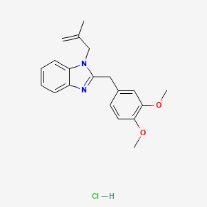 molecular formula C20H23ClN2O2 B2713048 2-(3,4-二甲氧基苯甲基)-1-(2-甲基烯丙基)-1H-苯并[d]咪唑盐酸盐 CAS No. 1215340-82-1