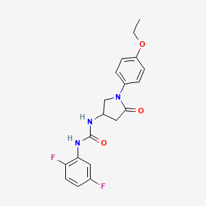 molecular formula C19H19F2N3O3 B2713057 1-(2,5-Difluorophenyl)-3-(1-(4-ethoxyphenyl)-5-oxopyrrolidin-3-yl)urea CAS No. 894017-77-7