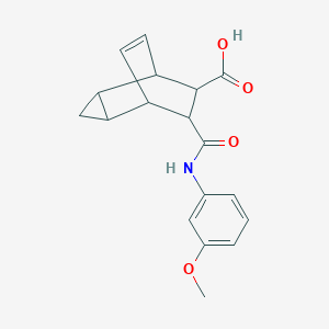 molecular formula C18H19NO4 B271306 7-[(3-Methoxyphenyl)carbamoyl]tricyclo[3.2.2.0~2,4~]non-8-ene-6-carboxylic acid 
