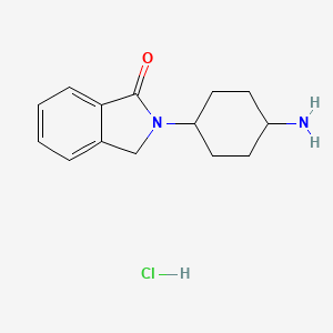 molecular formula C14H19ClN2O B2713062 2-(trans-4-Aminocyclohexyl)isoindolin-1-one hydrochloride CAS No. 412356-10-6