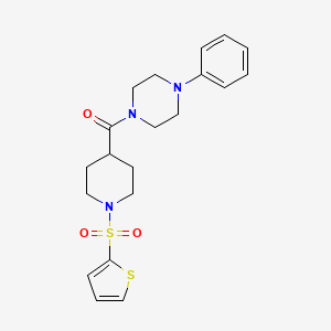(4-Phenylpiperazin-1-yl)(1-(thiophen-2-ylsulfonyl)piperidin-4-yl)methanone