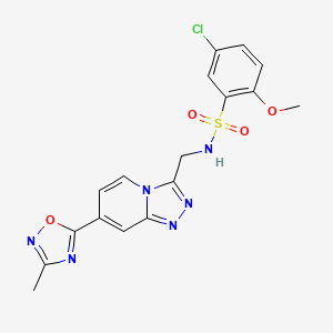 5-chloro-2-methoxy-N-((7-(3-methyl-1,2,4-oxadiazol-5-yl)-[1,2,4]triazolo[4,3-a]pyridin-3-yl)methyl)benzenesulfonamide