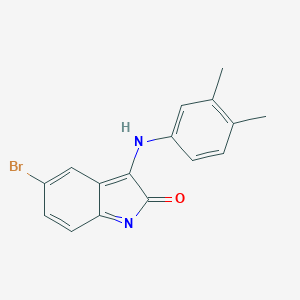 molecular formula C16H13BrN2O B271308 5-bromo-3-(3,4-dimethylanilino)indol-2-one 