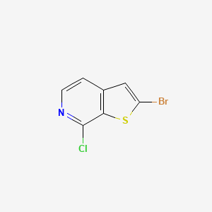 molecular formula C7H3BrClNS B2713095 2-Bromo-7-chlorothieno[2,3-c]pyridine CAS No. 1315363-33-7