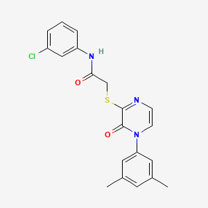 N-(3-chlorophenyl)-2-[4-(3,5-dimethylphenyl)-3-oxopyrazin-2-yl]sulfanylacetamide