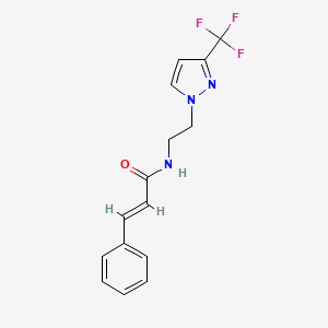 N-(2-(3-(trifluoromethyl)-1H-pyrazol-1-yl)ethyl)cinnamamide