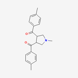 molecular formula C21H23NO2 B2713107 [1-methyl-4-(4-methylbenzoyl)tetrahydro-1H-pyrrol-3-yl](4-methylphenyl)methanone CAS No. 343374-85-6