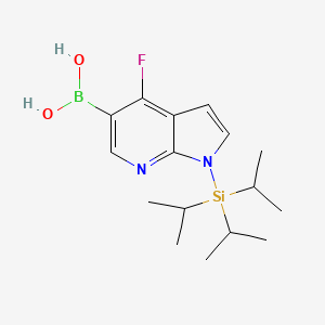 molecular formula C16H26BFN2O2Si B2713109 {4-氟-1-[三(异丙基)硅基]-1H-吡咯并[2,3-b]吡啉-5-基}硼酸 CAS No. 2304634-59-9