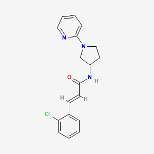 molecular formula C18H18ClN3O B2713111 (E)-3-(2-chlorophenyl)-N-(1-(pyridin-2-yl)pyrrolidin-3-yl)acrylamide CAS No. 1799000-42-2