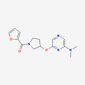 (3-((6-(Dimethylamino)pyrazin-2-yl)oxy)pyrrolidin-1-yl)(furan-2-yl)methanone