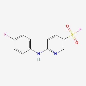 molecular formula C11H8F2N2O2S B2713120 6-(4-Fluoroanilino)pyridine-3-sulfonyl fluoride CAS No. 2190738-18-0
