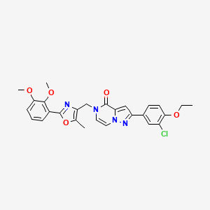 2-(3-chloro-4-ethoxyphenyl)-5-((2-(2,3-dimethoxyphenyl)-5-methyloxazol-4-yl)methyl)pyrazolo[1,5-a]pyrazin-4(5H)-one