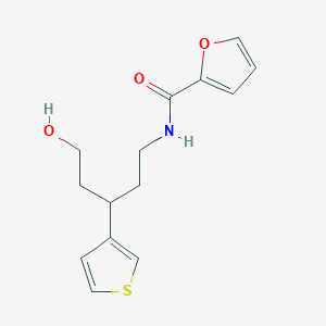 molecular formula C14H17NO3S B2713132 N-(5-羟基-3-(噻吩-3-基)戊基)呋喃-2-甲酰胺 CAS No. 2034510-99-9