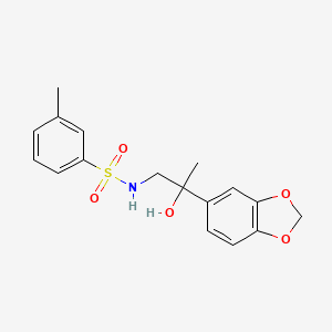 molecular formula C17H19NO5S B2713137 N-(2-(benzo[d][1,3]dioxol-5-yl)-2-hydroxypropyl)-3-methylbenzenesulfonamide CAS No. 1396717-47-7