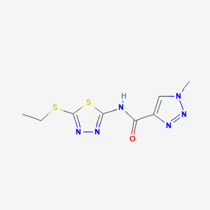 molecular formula C8H10N6OS2 B2713141 N-(5-(ethylthio)-1,3,4-thiadiazol-2-yl)-1-methyl-1H-1,2,3-triazole-4-carboxamide CAS No. 1207009-69-5