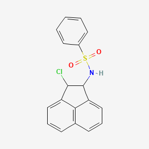 molecular formula C18H14ClNO2S B2713147 N-(2-chloro-1,2-dihydroacenaphthylen-1-yl)benzenesulfonamide CAS No. 402946-89-8