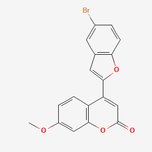 molecular formula C18H11BrO4 B2713151 4-(5-bromo-1-benzofuran-2-yl)-7-methoxy-2H-chromen-2-one CAS No. 108154-53-6