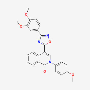 molecular formula C26H21N3O5 B2713154 4-[3-(3,4-dimethoxyphenyl)-1,2,4-oxadiazol-5-yl]-2-(4-methoxyphenyl)isoquinolin-1(2H)-one CAS No. 1207035-41-3