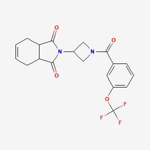 molecular formula C19H17F3N2O4 B2713155 2-(1-(3-(trifluoromethoxy)benzoyl)azetidin-3-yl)-3a,4,7,7a-tetrahydro-1H-isoindole-1,3(2H)-dione CAS No. 1903547-86-3