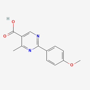 molecular formula C13H12N2O3 B2713156 2-(4-甲氧基苯基)-4-甲基嘧啶-5-甲酸 CAS No. 1087605-42-2