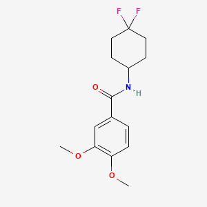 molecular formula C15H19F2NO3 B2713158 N-(4,4-difluorocyclohexyl)-3,4-dimethoxybenzamide CAS No. 2034386-37-1