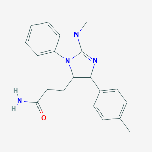 molecular formula C20H20N4O B271316 3-[9-methyl-2-(4-methylphenyl)-9H-imidazo[1,2-a]benzimidazol-3-yl]propanamide 