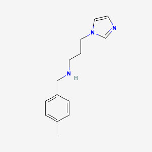 molecular formula C14H19N3 B2713168 (3-Imidazol-1-yl-propyl)-(4-methyl-benzyl)-amine CAS No. 626209-40-3