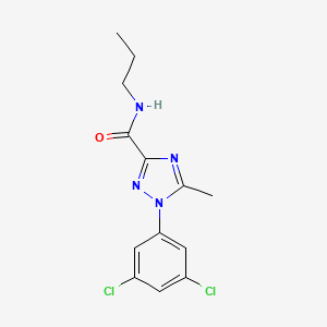 molecular formula C13H14Cl2N4O B2713186 1-(3,5-dichlorophenyl)-5-methyl-N-propyl-1H-1,2,4-triazole-3-carboxamide CAS No. 338408-43-8