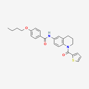 4-butoxy-N-(1-(thiophene-2-carbonyl)-1,2,3,4-tetrahydroquinolin-6-yl)benzamide